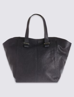 Leather Tumble Bar Shopper Bag